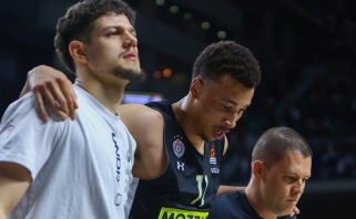 "Partizan" vijurko skaudulys dėl prieš jį panaudoto imtynių veiksmo: tai pakeitė seriją